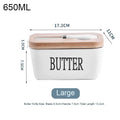 Ceramic Butter Container Box Restaurant Sealed Storage Box Cheese Box
