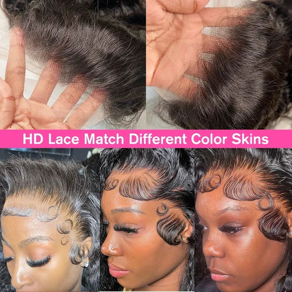 Kinky Curly Wigs 13x6 HD Lace Frontal Wig Glueless Human Hair 4C Afro