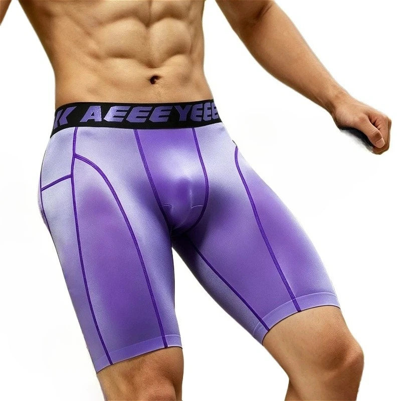 Men's Quick-Dry Long Sports Boxers