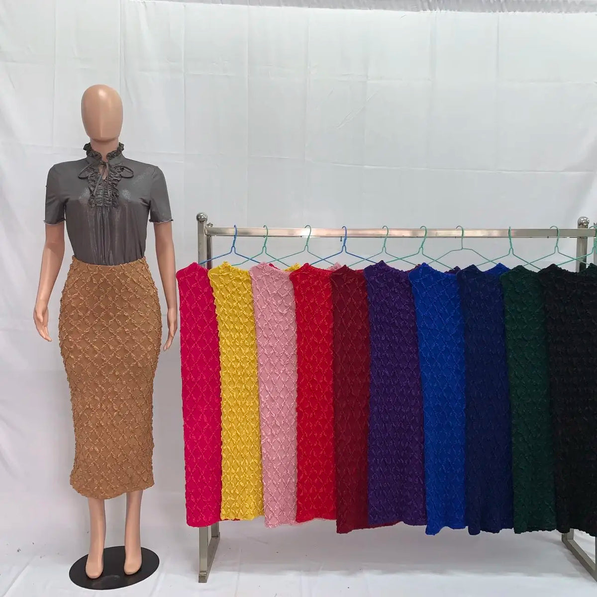 181029# Long Skirts for Women Fit Slim High Waist Skirt Plus Size Skirt