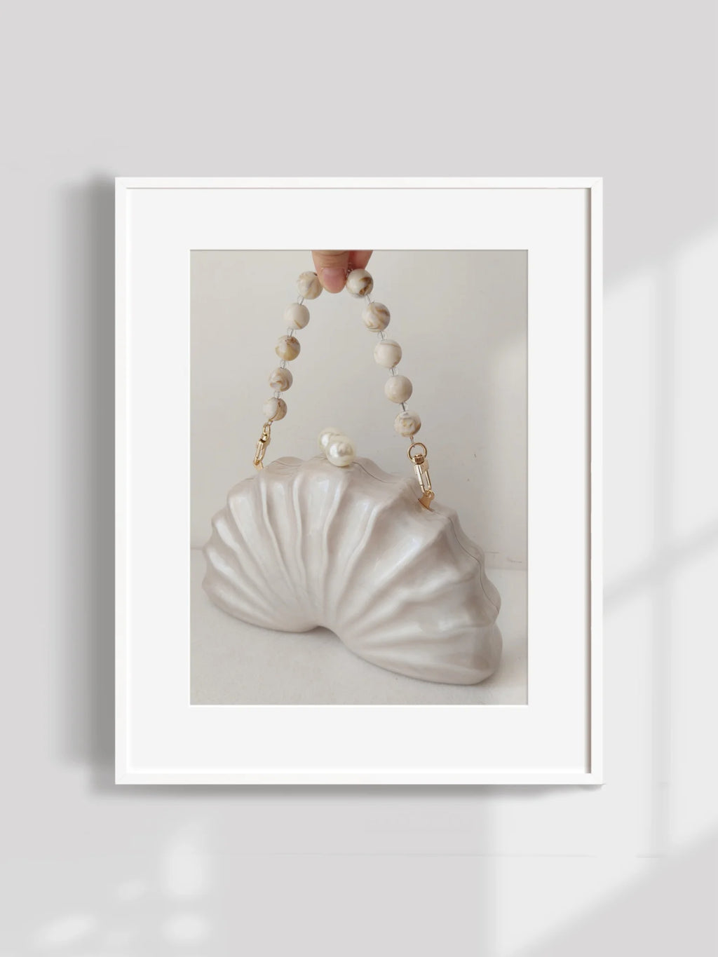 Original Shell Half Room Acrylic Beaded Bag Box Clutches Party Evening Purse Women Shoulder Travel Beach Mini Summer Handbags