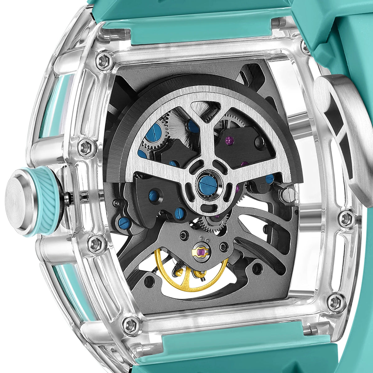 919511 Men Watches Original Brand Transparent Case Automatic Mechanical Fashion Watch with Self-Developed Movement New Arrivals