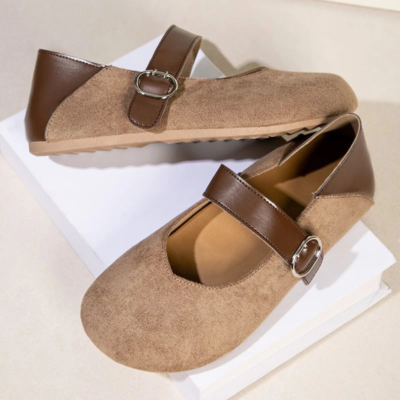 Women's Wide-Fit Mary Jane Flats