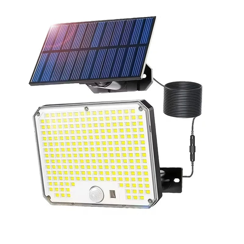 Split Solar Flood Lights Outdoor Waterproof, 226LED Motion Activated Solar Wall Lamp for Patio, Garage, Backyard, Garden