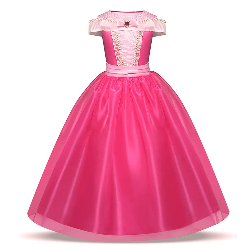 Girl Elsa Anna Dress Up Children Belle Snow White Jasmine Sofia Sleeping