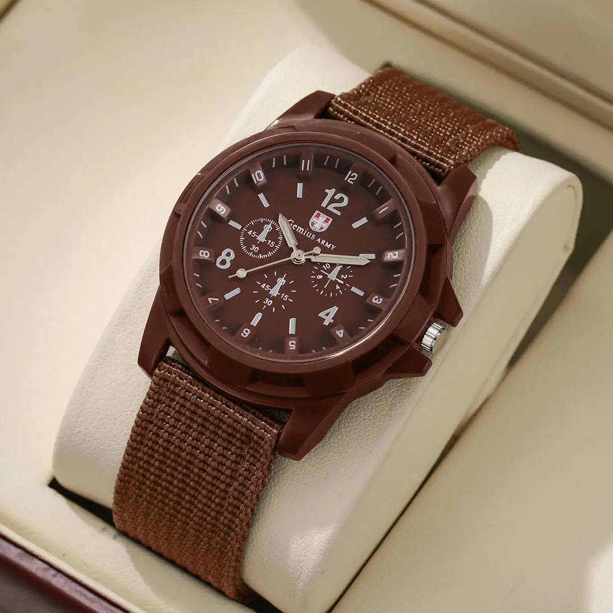 Men's Military-Style Nylon Strap Watch