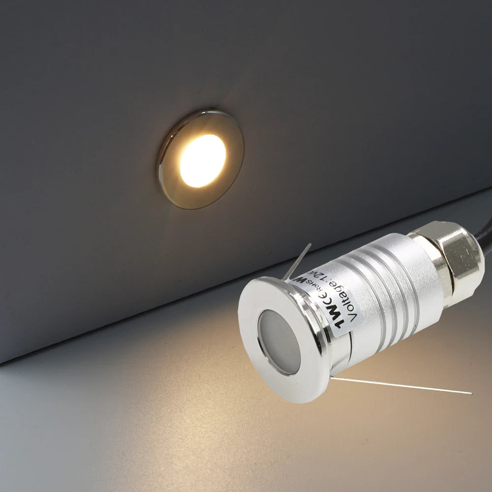 1W Mini LED Underground Light IP67 Waterproof Inground Lamp 12V Outdoor Ground Spot Landscape Garden Deck Stair Buried Lighting