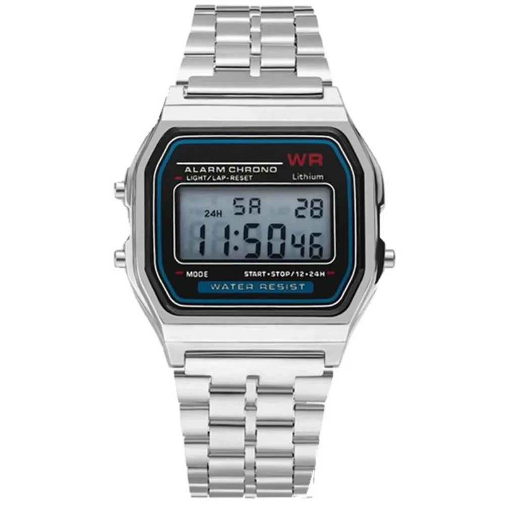 LED Digital Stainless Steel Watch