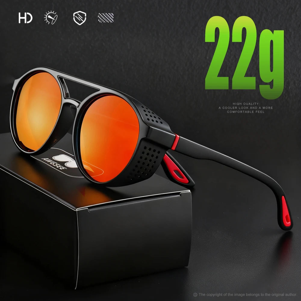 Round Steampunk-Style Sunglasses