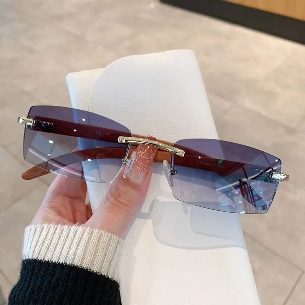 Rimless Rectangle Sunglasses