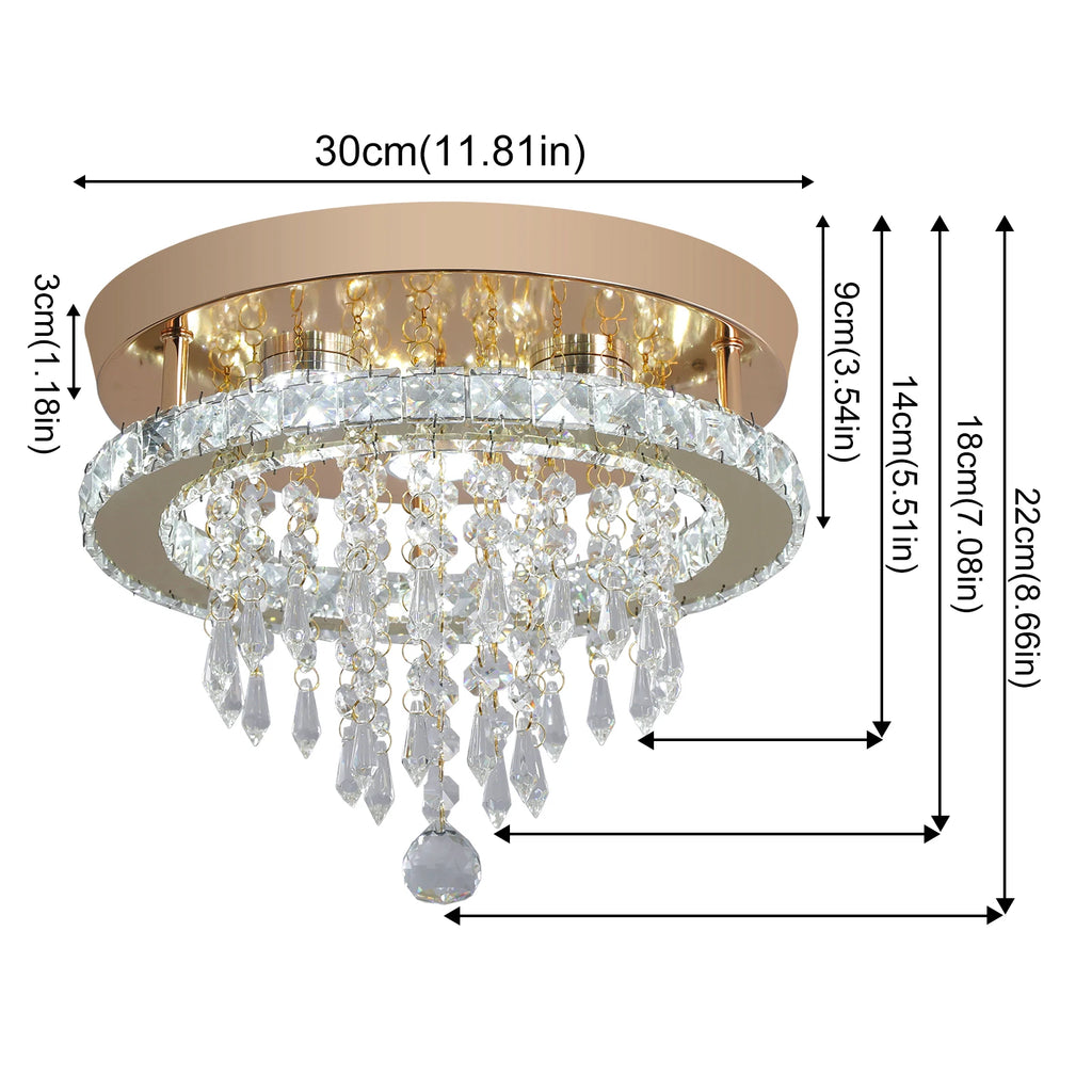 GreeLustr Luxury Crystal Chandelier Lustre Design Gold Modern Led Ceiling Light  Living Room Bedroom Hanging Lamp Lighting