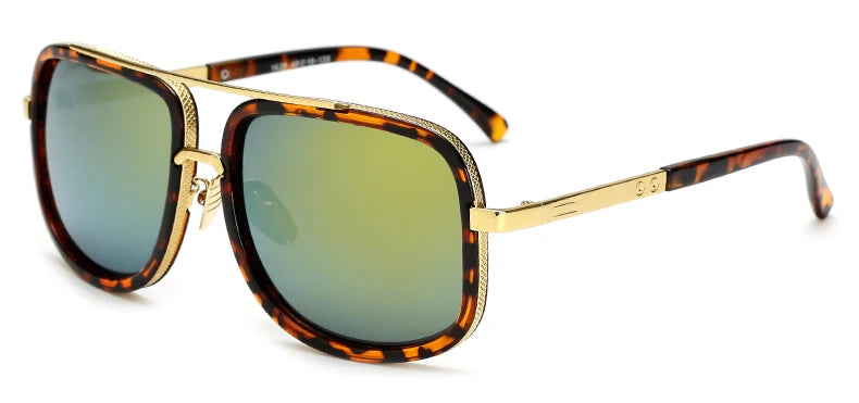 Oversized Metal-Frame Sunglasses