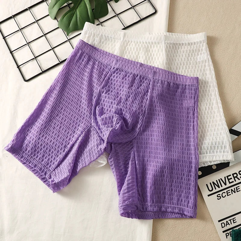 Men's Waffle Mesh Extended Boxer Briefs