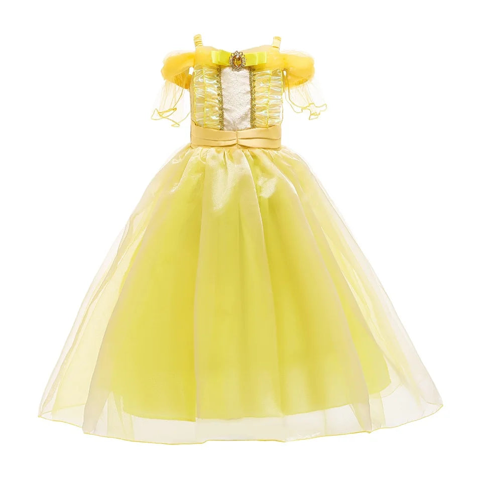 Girl Elsa Anna Dress Up Children Belle Snow White Jasmine Sofia Sleeping