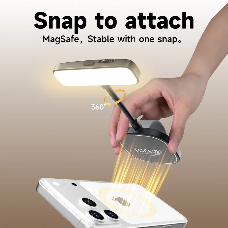 Magnetic Selfie Light Gooseneck LED Phone Fill Light Portable Video