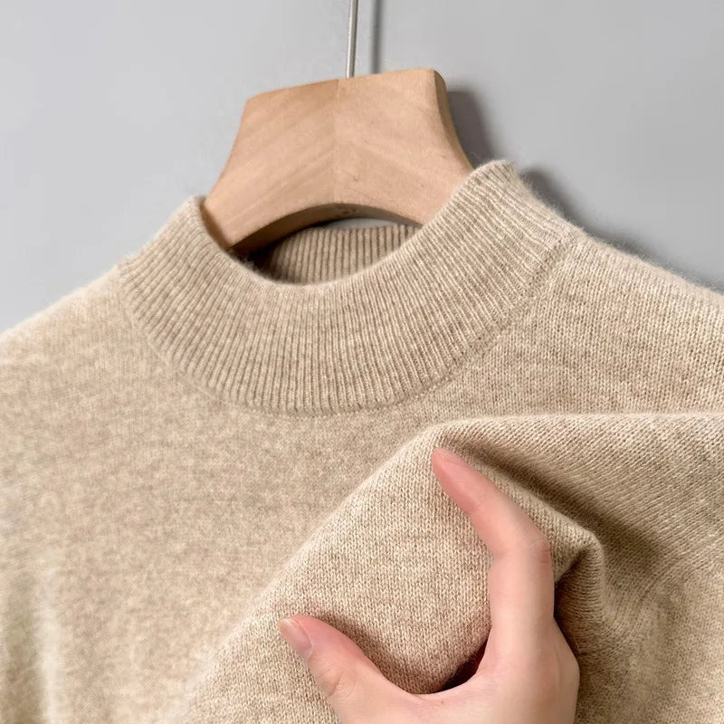 High End Men's Knitwear Sweaters Quality Pullovers Casual Retro Warm Winter V-neck Bottom Wear Sweater for Business Man Clothing