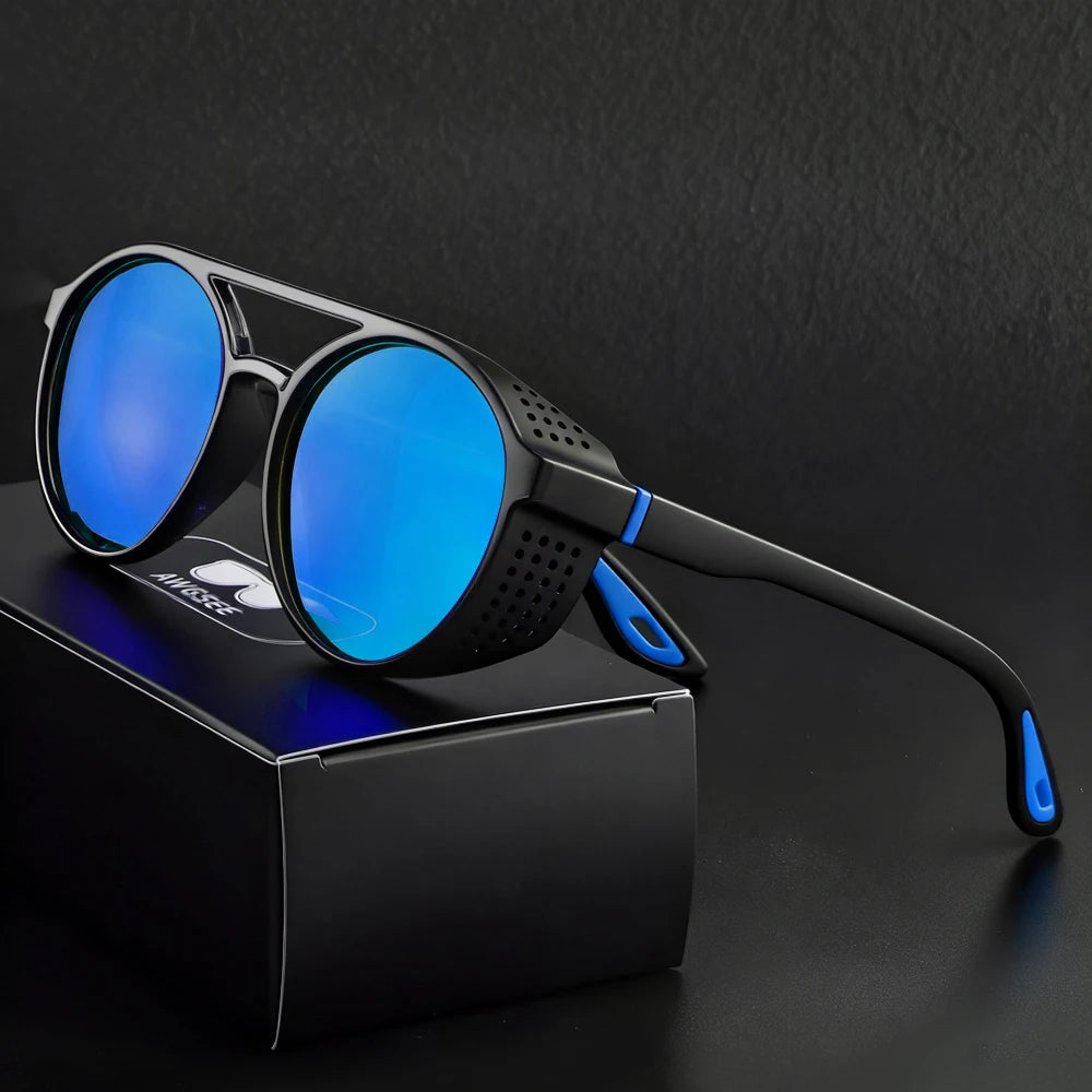 Round Steampunk-Style Sunglasses