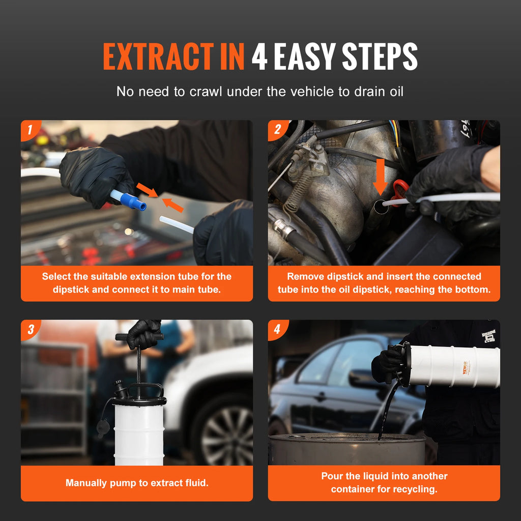 SucceBuy 6.5L Fluid Extractor Manual Hand-Operated Car Brake Oil Changer