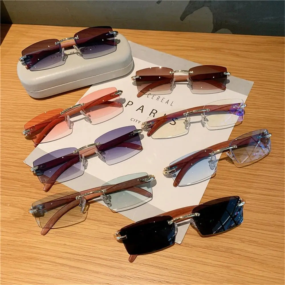 Rimless Rectangle Sunglasses