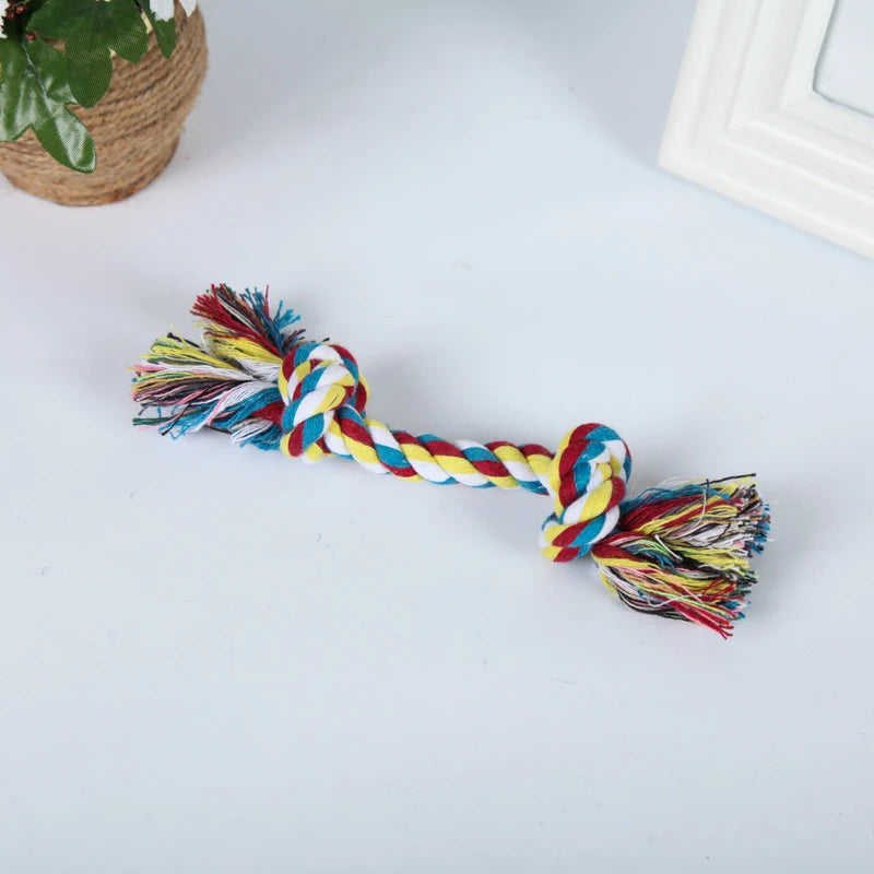 1 Pcs Random Pet Puppy Chew Toy Cotton Knot Rope Molar Toy Durable Hemp
