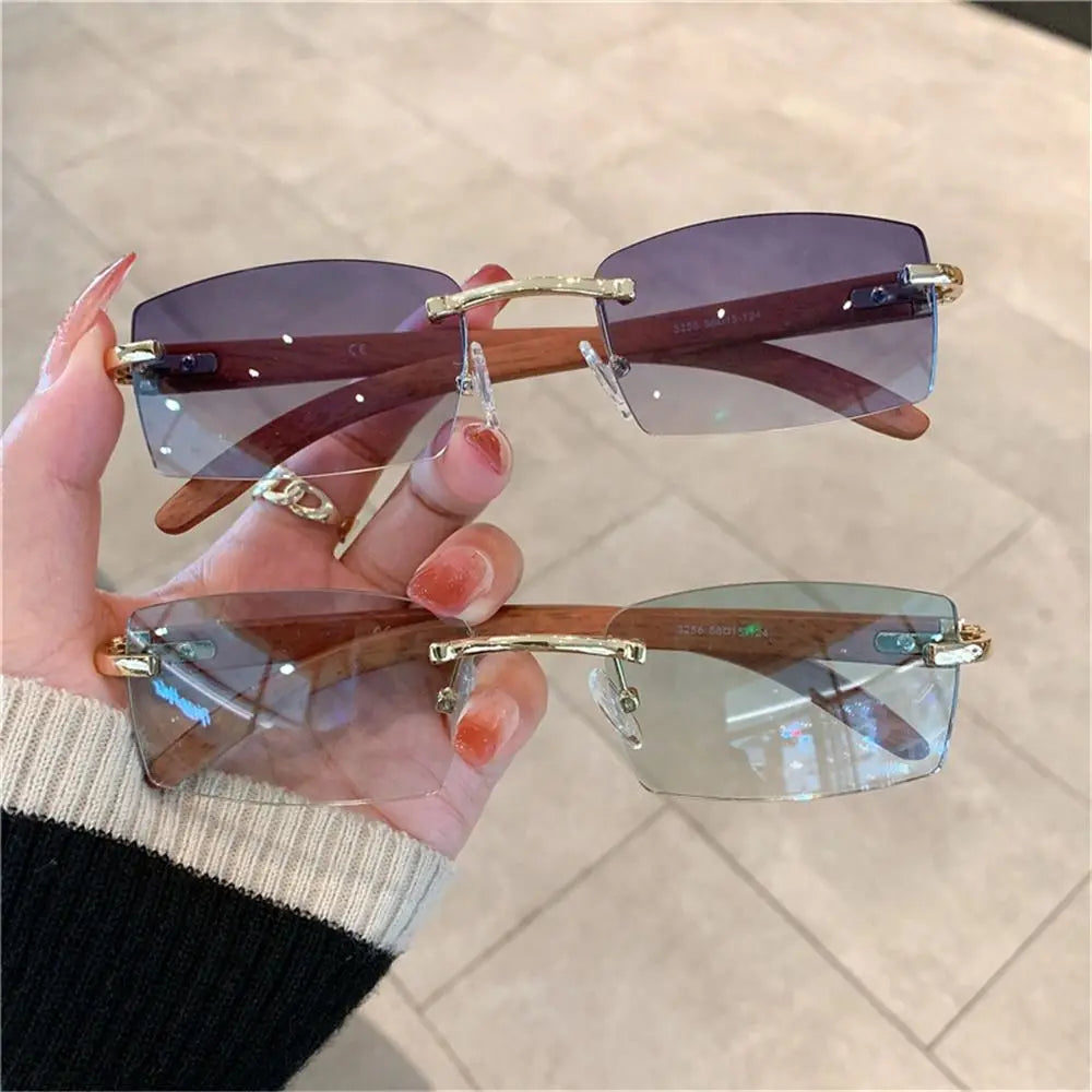 Rimless Rectangle Sunglasses