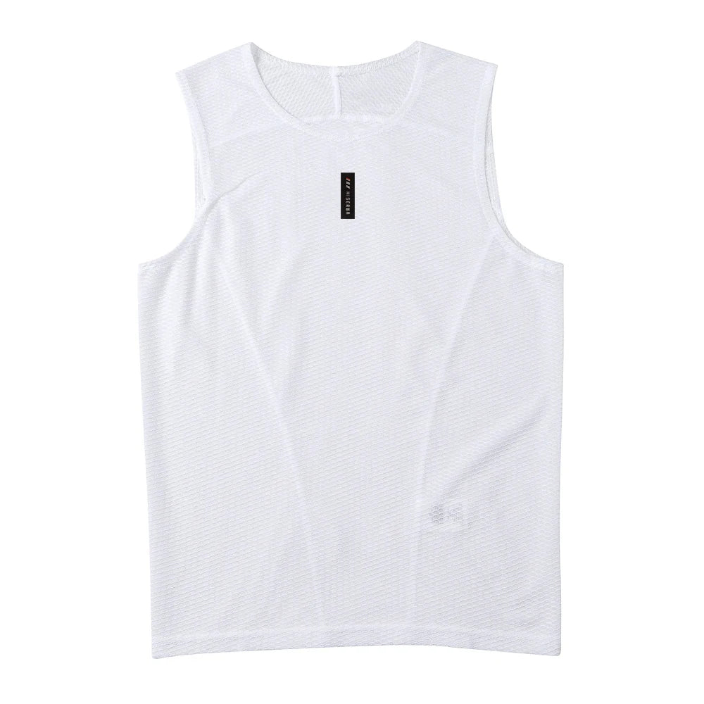 HISERWA Cycling Base Layer Men Summer Cycling Undershirt MTB Road Bike Underwear Breathable Quick Dry Mesh Bicycle Cycle Vest