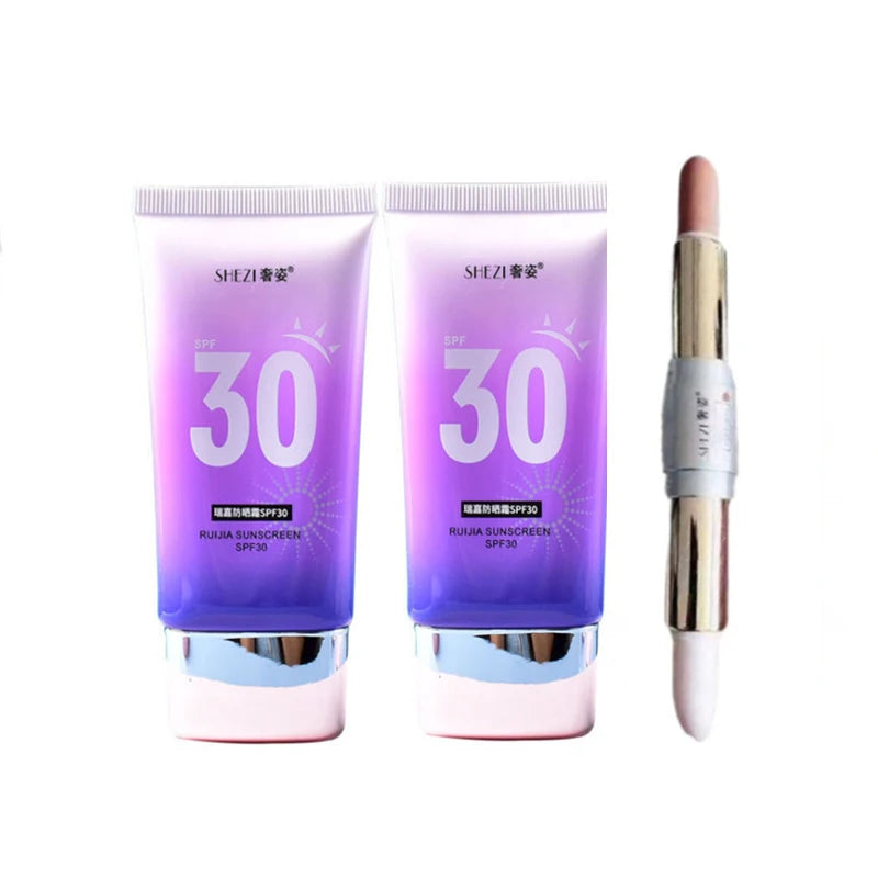 Shezi SPF30 Sunscreen Makeup Set Whitening Concealer Highlight Primer Facial Body Waterproof Base Cosmetic Kit