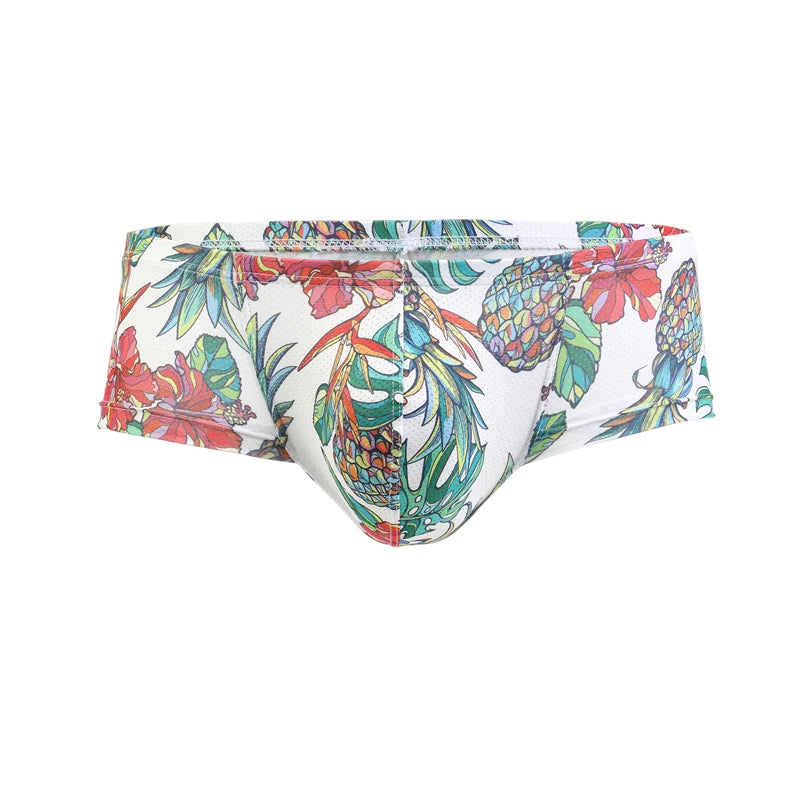 Boxer Mens Underwear Men Low Waist Print Boxers Panties Sexy Breathable Boxer Shorts Gay Men Underwear U Pouch Bikini Shorts