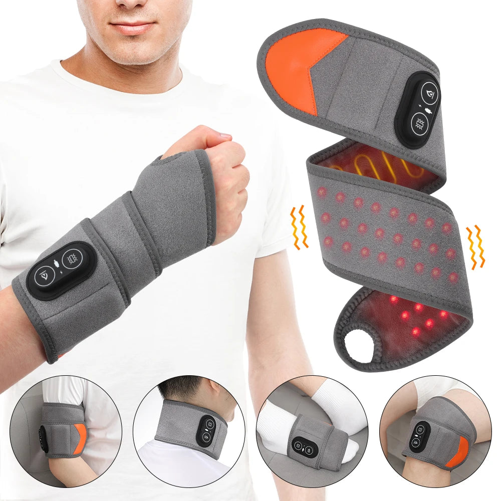 Wireless Vibration Heating Wrap 36pcs LED Beads 660&850nm Red Light