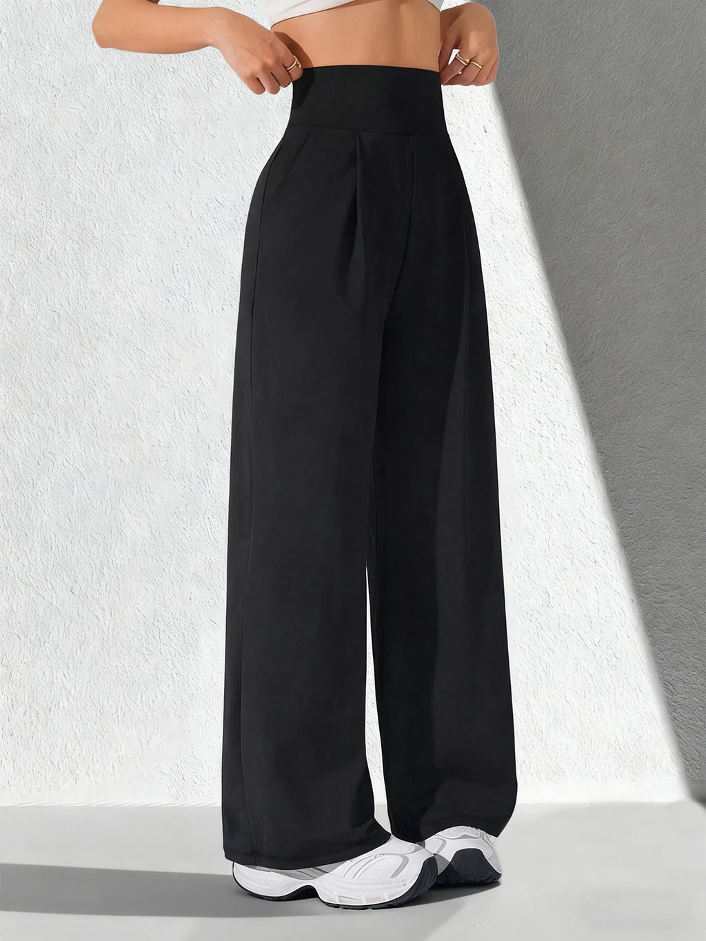 New High Waist Yoga Pants for Women Tummy Control Leggings Stretchy Soft Workout Wide Leg Pants Comfortable Casual Pants