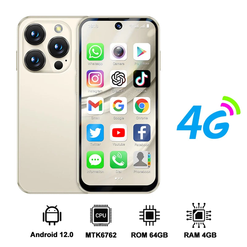 SERVO 19PRO 4G Network Mini Smartphone Android12 OS RAM 6GB ROM 128GB