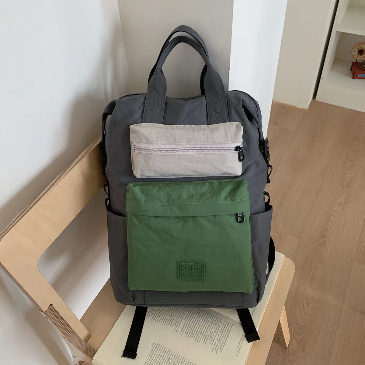 Backpack for Men, Computer Bag, Canvas High-End Backpack, College Student Travel Large-Capacity Travel Backpack, Sports Portable Carry-On Bag for International Travel