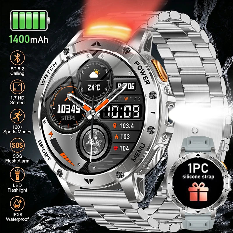 1.7-Inch Bluetooth Smart Watch with SOS & Sports Modes