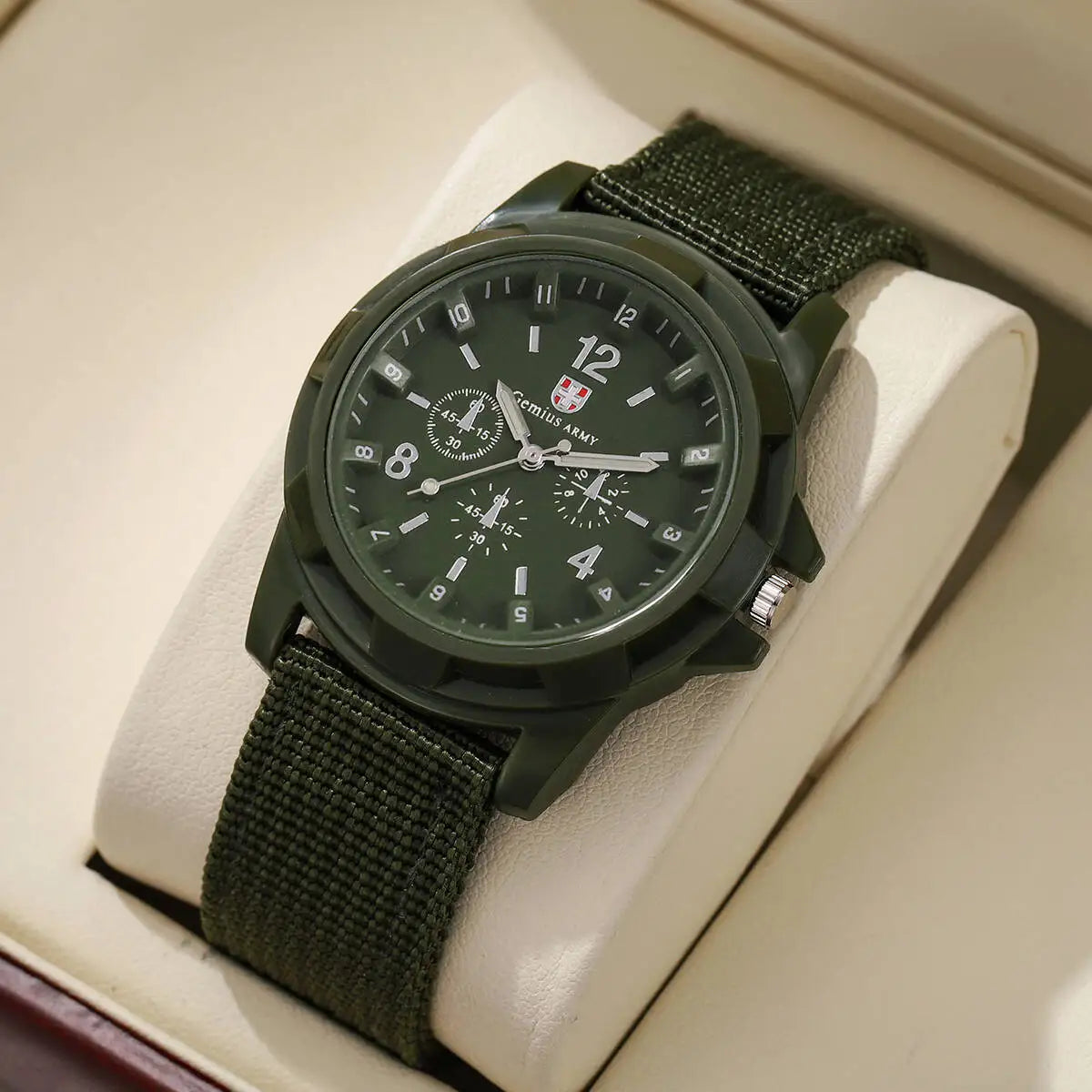 Men's Military-Style Nylon Strap Watch