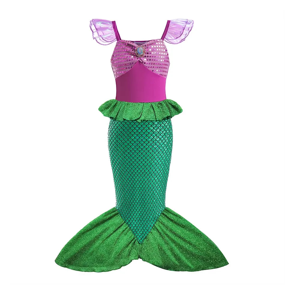 Girl Dresses Princess Costume Kids Mermaid Cosplay Costume Kids Carnival