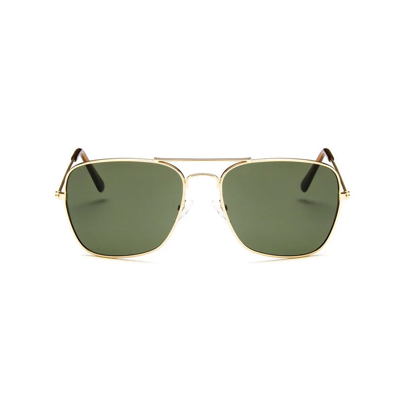 Vintage Double-Bridge Square Sunglasses