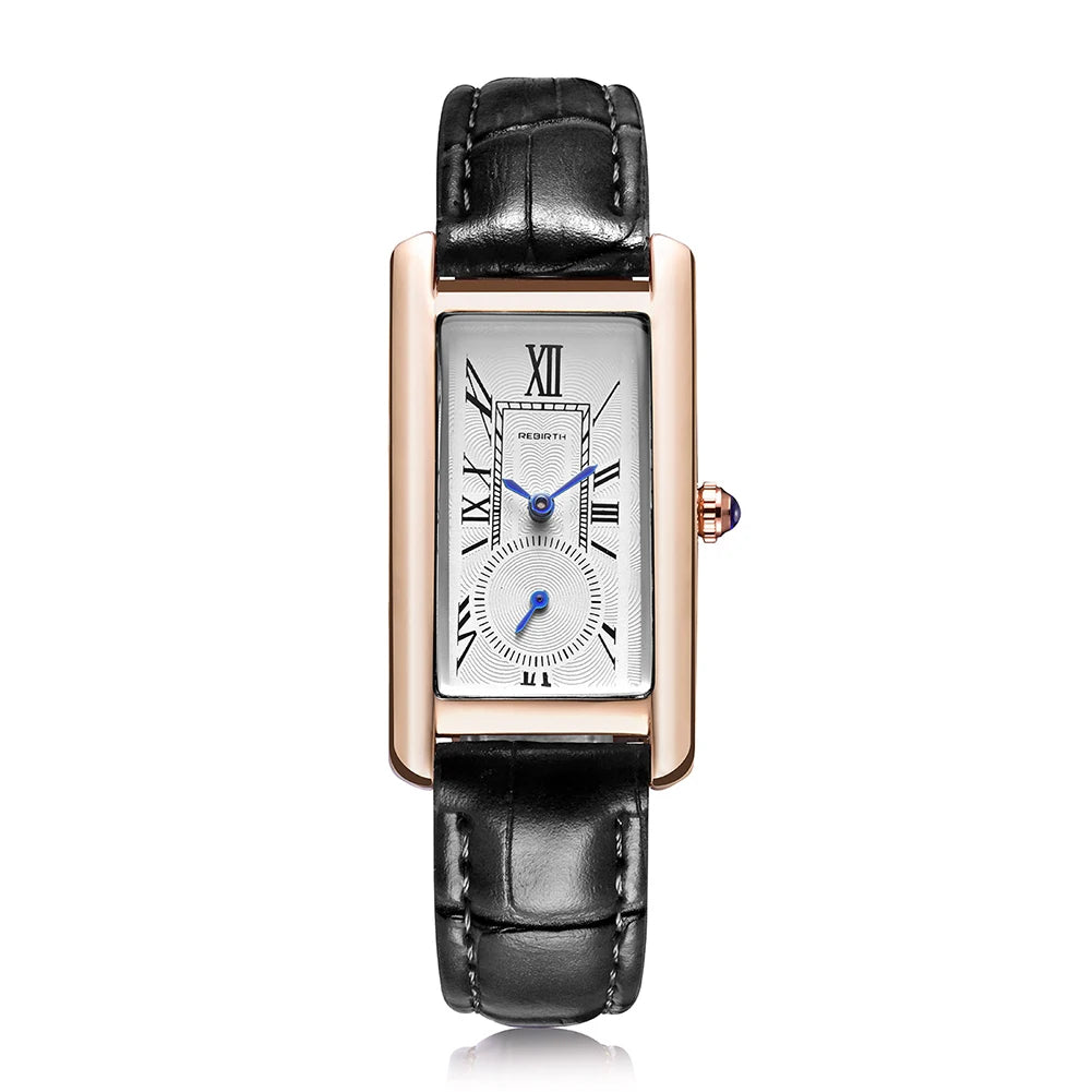 Women's Watch Men Casual Watch Independent Small Seconds Dial Wrist Watch with Leather Strap Elegant Man Watch Luxury Watch
