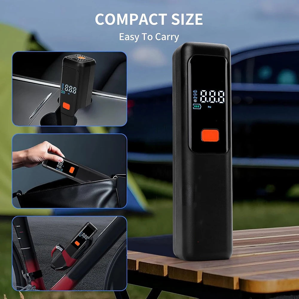 Wireless Air Pump 150psi Portable Electric Tire Inflator For Car Bicycle