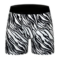 Men's Zebra Print Long Boxer Shorts