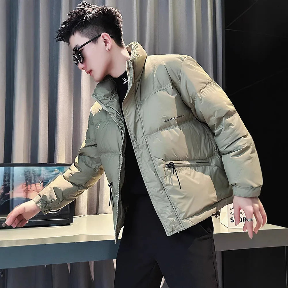 Men's Winter Fashion Down Jacket Streetwear Men's Coat Short Puffer Coat Men's Thick Warm Outerwear Winter Jacket Men Windproof