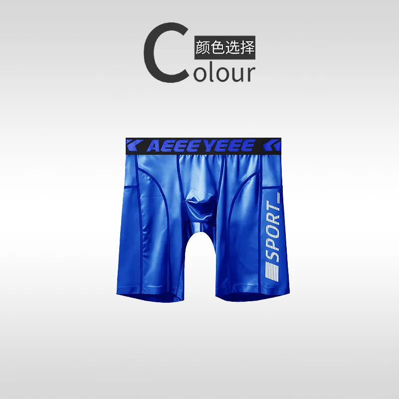 Men's Quick-Dry Long Fitness Boxers