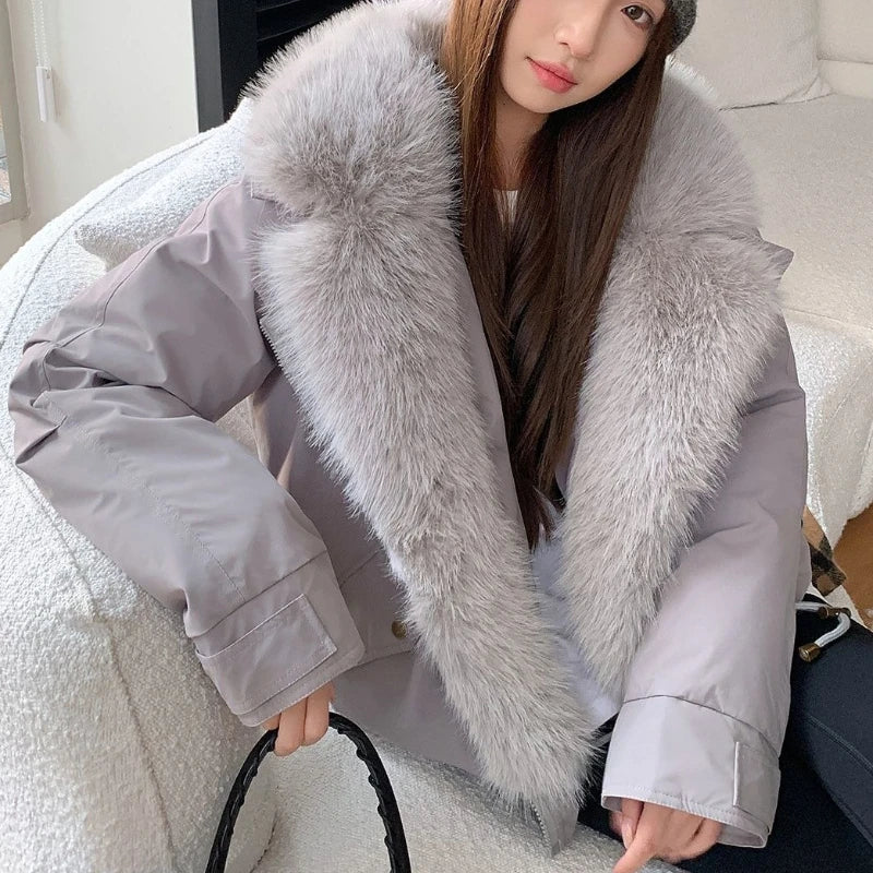 Autumn Winter New Style Fashionable Foreign Trade  Winter Jacket for Women  A Charming Elegant Hooded Mid-length Cotton Coat