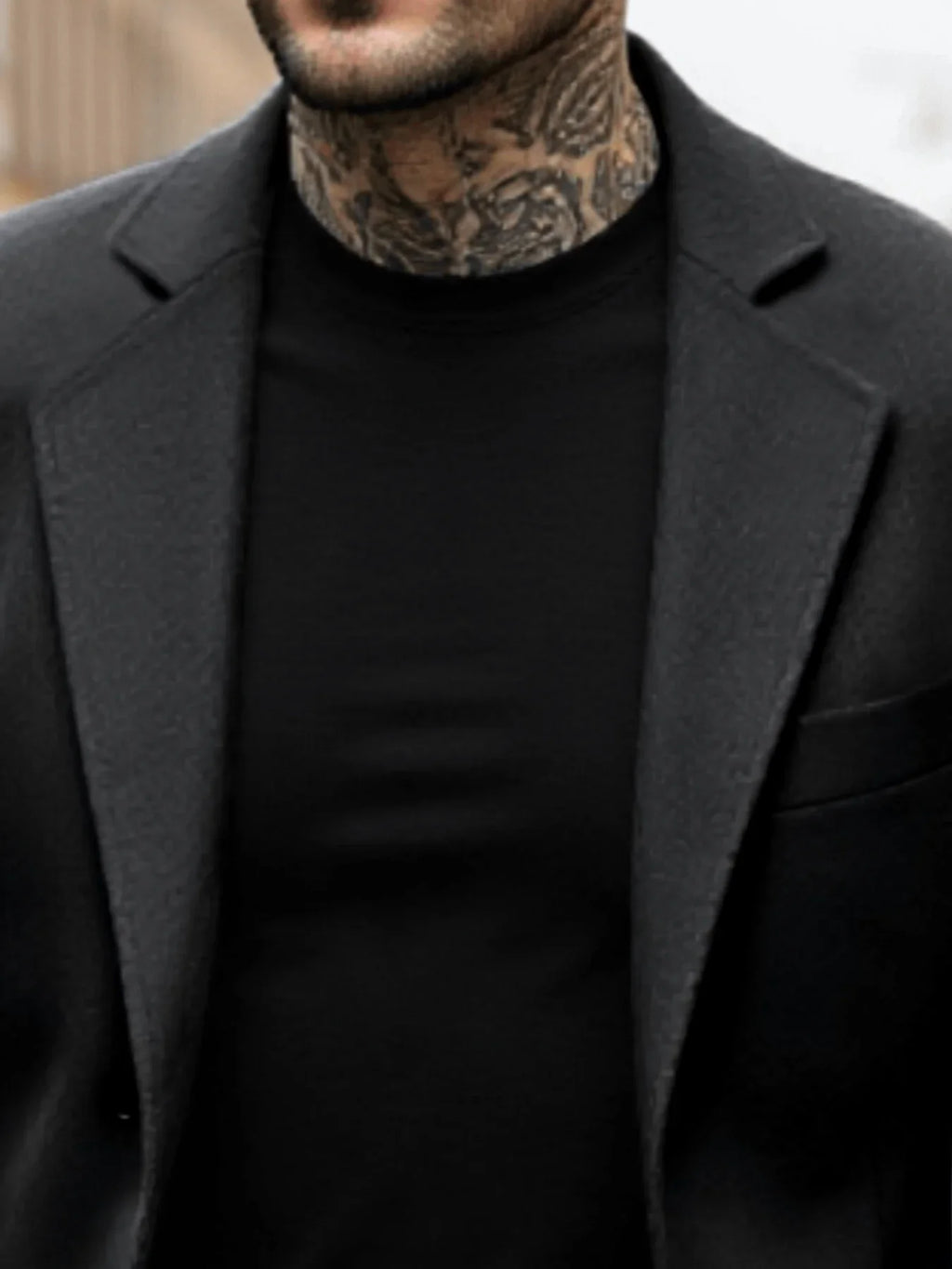 Men's Fashion Thickened Woolen Coat For Winter Single-Breasted Design With Premium Warm Jacket Trendy Style Sophistication