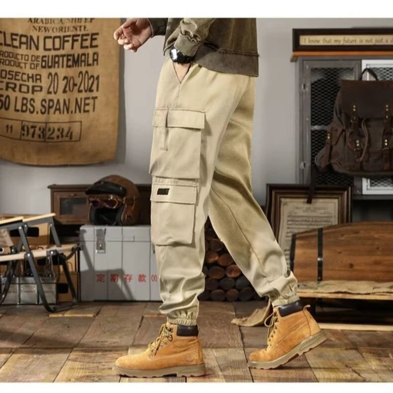 Men's Thick Casual Trousers for Winter High-Quality Warm Trousers Cargo Pants for Men American-style Slim-fit Athletic Pants New