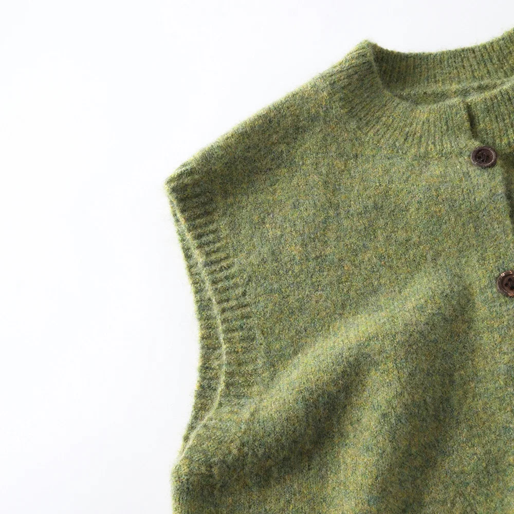 Childrens Knitwear Waistcoat Baby Boys Girls Singlebreast Knitted Sweater Retro Style Kids Clothes Soft Loose Warm Knitwear