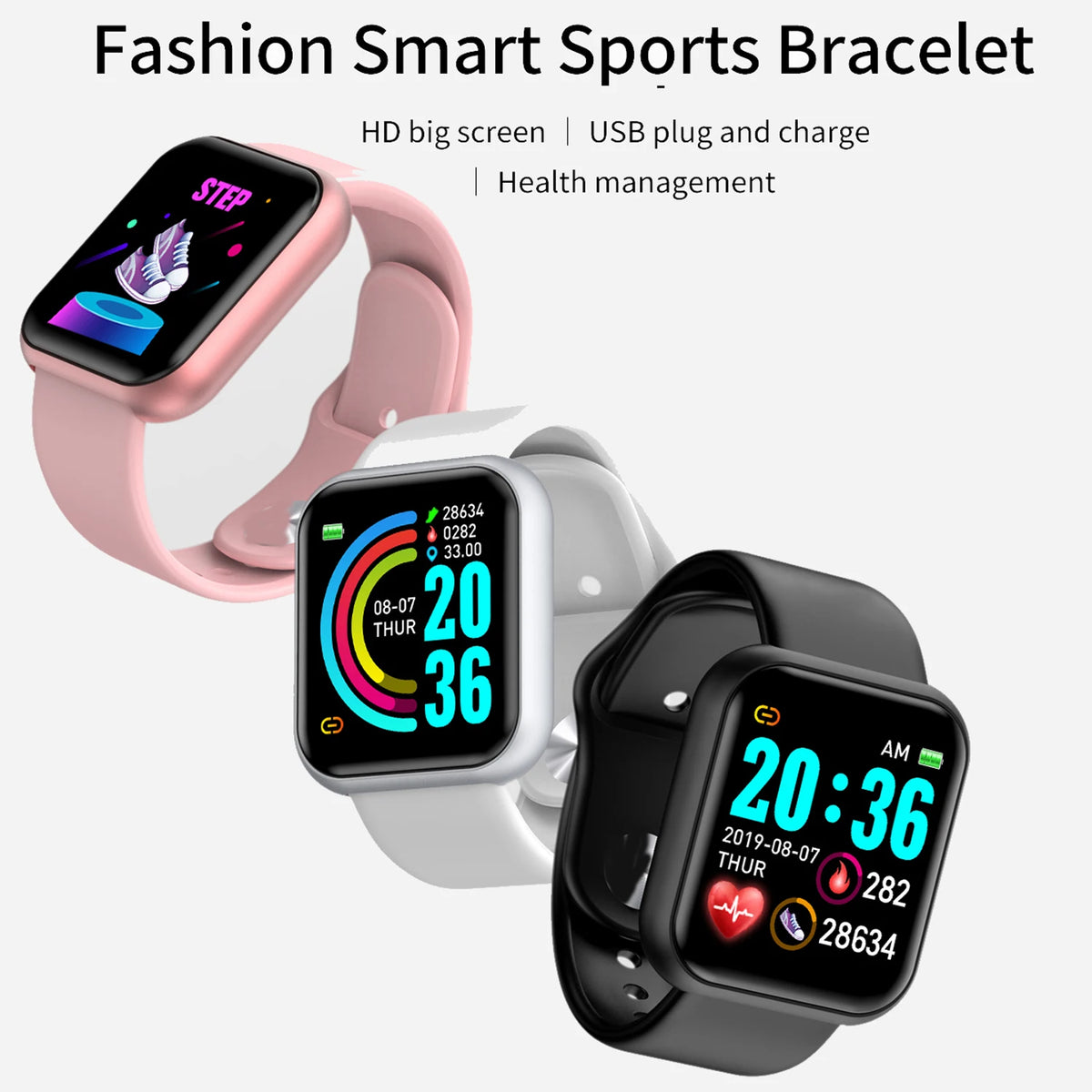 Unisex Bluetooth Fitness Smartwatch