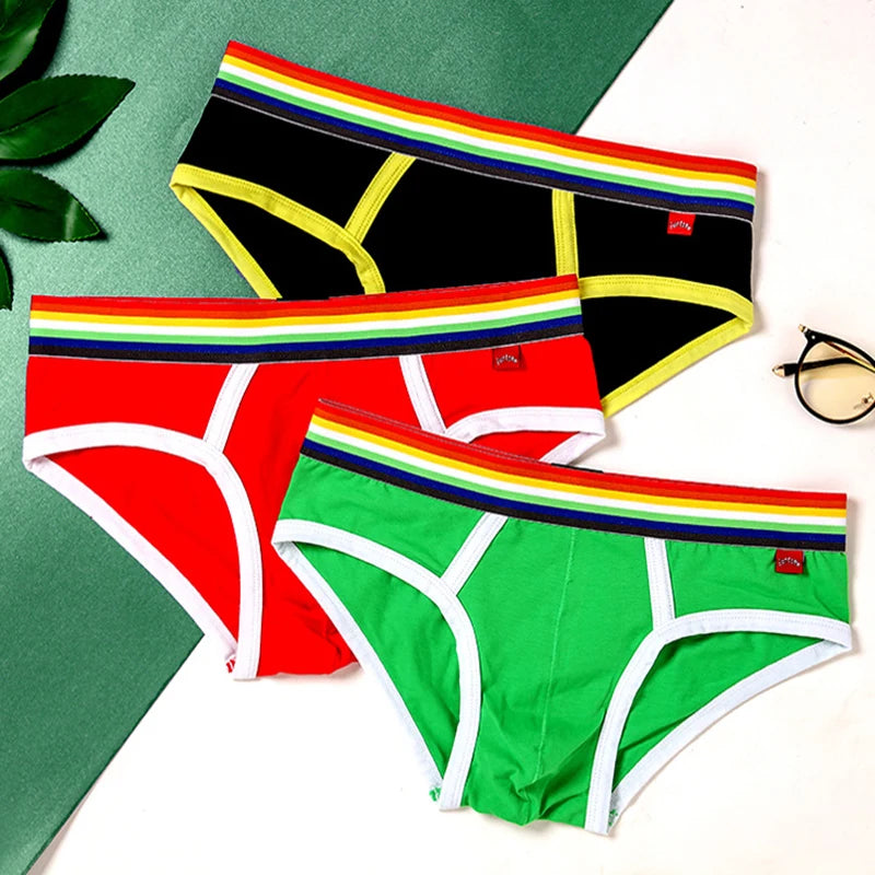 Rainbow-Waist Cotton Briefs