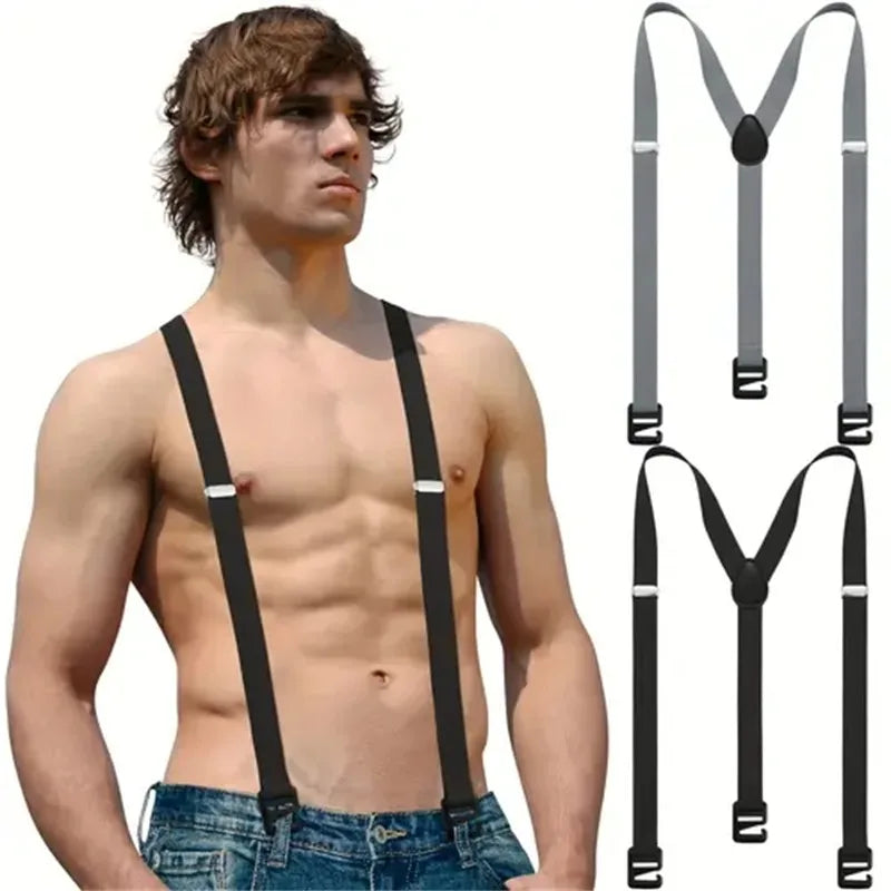 Men's Suspenders New Creative 3 Hooks Man Pants Casual Mens Trouser Fashion Adjustable Brace
