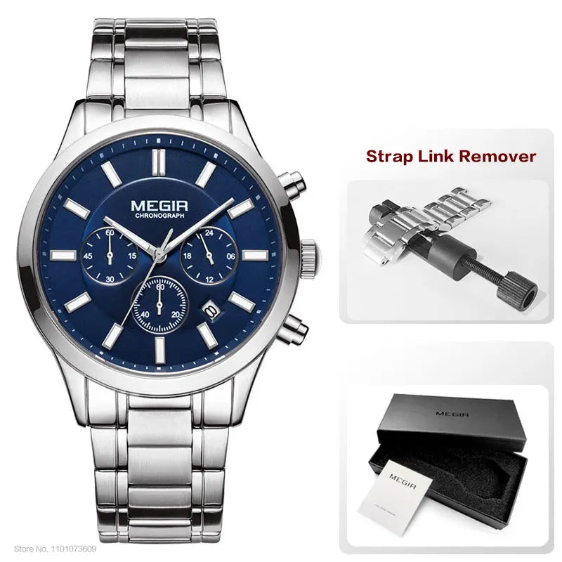 Men's Stainless Steel Chronograph Quartz Watch