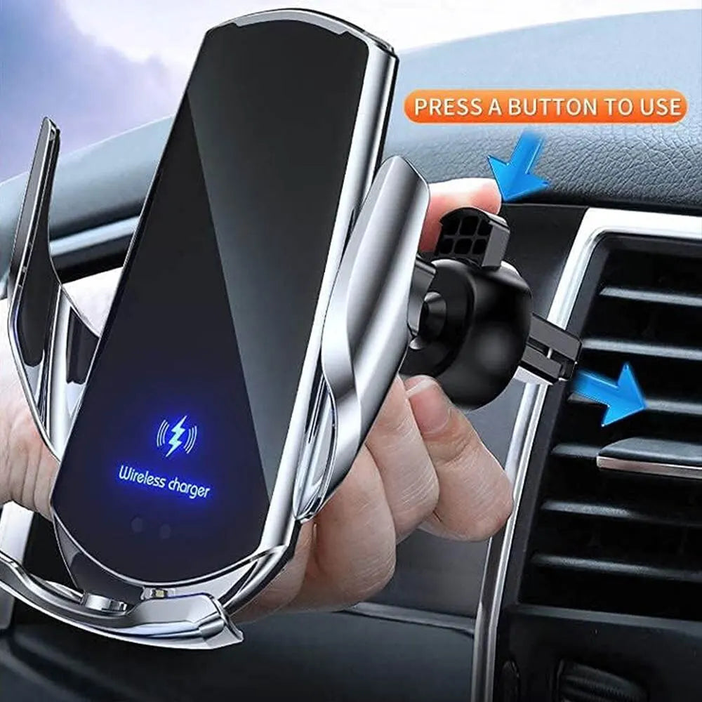 15W Auto-Clamping Wireless Car Charger & Phone Holder